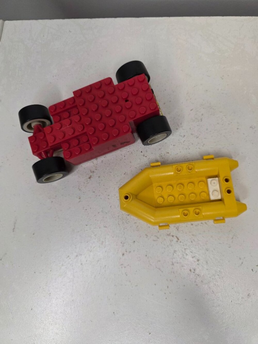 LEGO Yellow Raft Car Chassis Vehicle Base Lot of Two